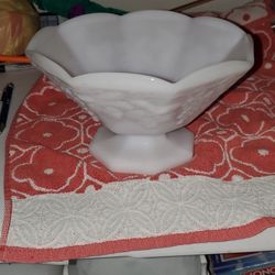 Milk Glass Fruit Bowl 