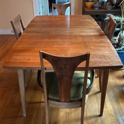 MidCentury Danish Modern Dining Table With 4 Chairs