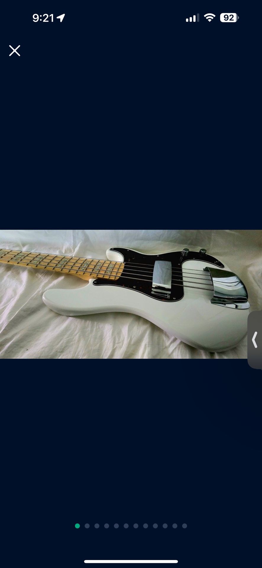 2015 Squier by Fender Vintage Modified Precision Bass V - Olympic White