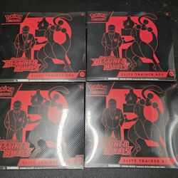 (4) Pokemon Destined Rivals ETB Sealed
