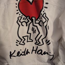 Keith Haring White Denim Jacket