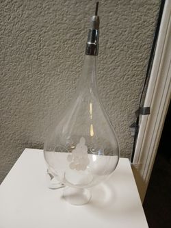 Vintage winery dispensary cut etched testing glassware