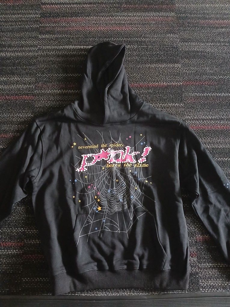 Spider Hoodie Black And Pink