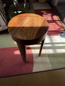 Mid Century Solid Wood Accent Table