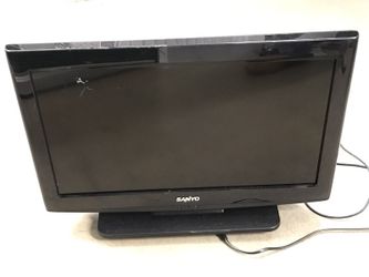 black Sanyo flat screen TV(broken screen)