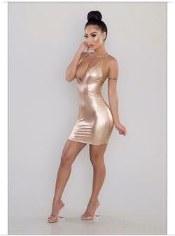METALLIC MINI DRESS