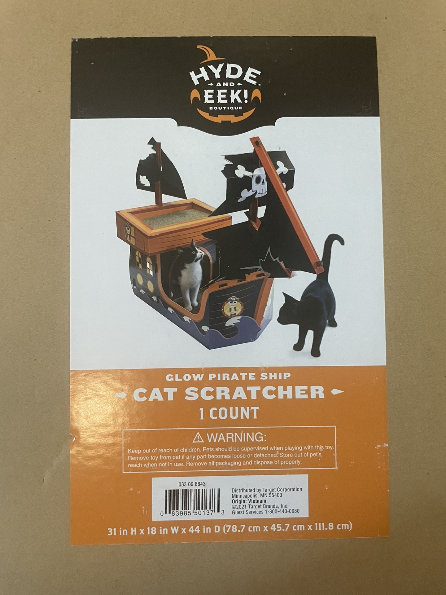 Halloween Inspired Pirate Ship Cat Scratcher