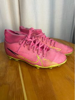 Nike Mercurial Youth Soccer Cleats Pink/Yellow Size 4.5