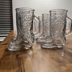 Santa Boot Mug Glass Cup
