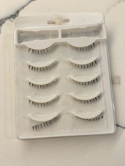 10 Pairs Under Eyelashes Natural Look Full Strip Black