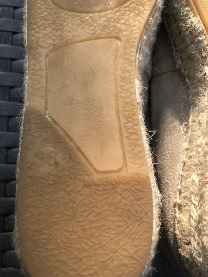 Espadrille flatform leather shoes