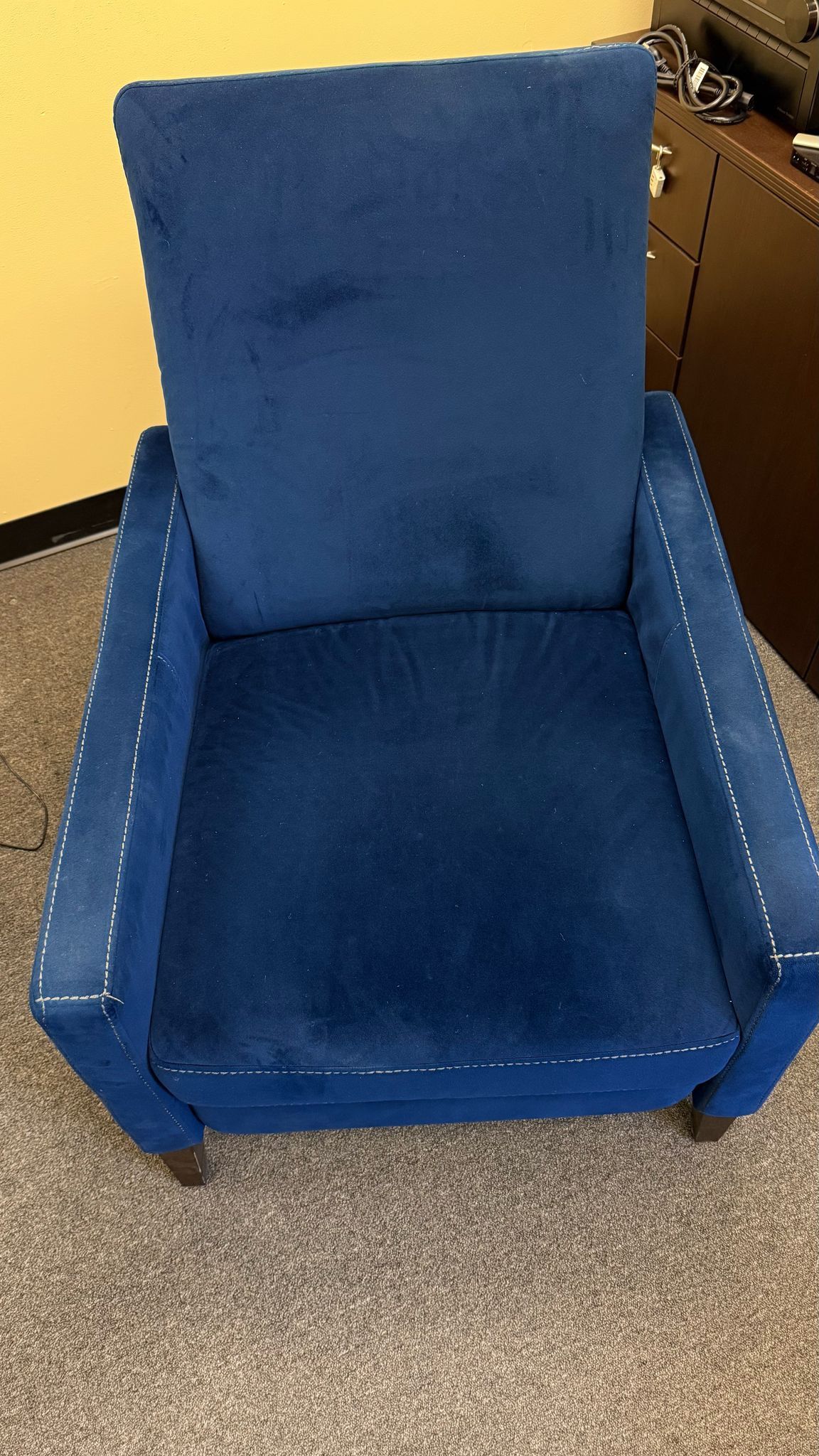 Velvet Recliner Sofa In Mint Condition Very Relaxing