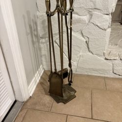 Brass Fireplace Set 