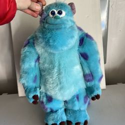 Blue and purple Sully Monsters Inc plushie Disney toy very nice condition no smoking no pets environment big