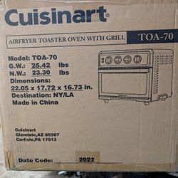 Cuisinart New In Box Airfryer Toaster Oven