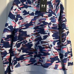 Girls New Under Armour Fleece Hoodie Size XL