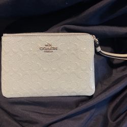 Baby Blue Coach Wristlet 