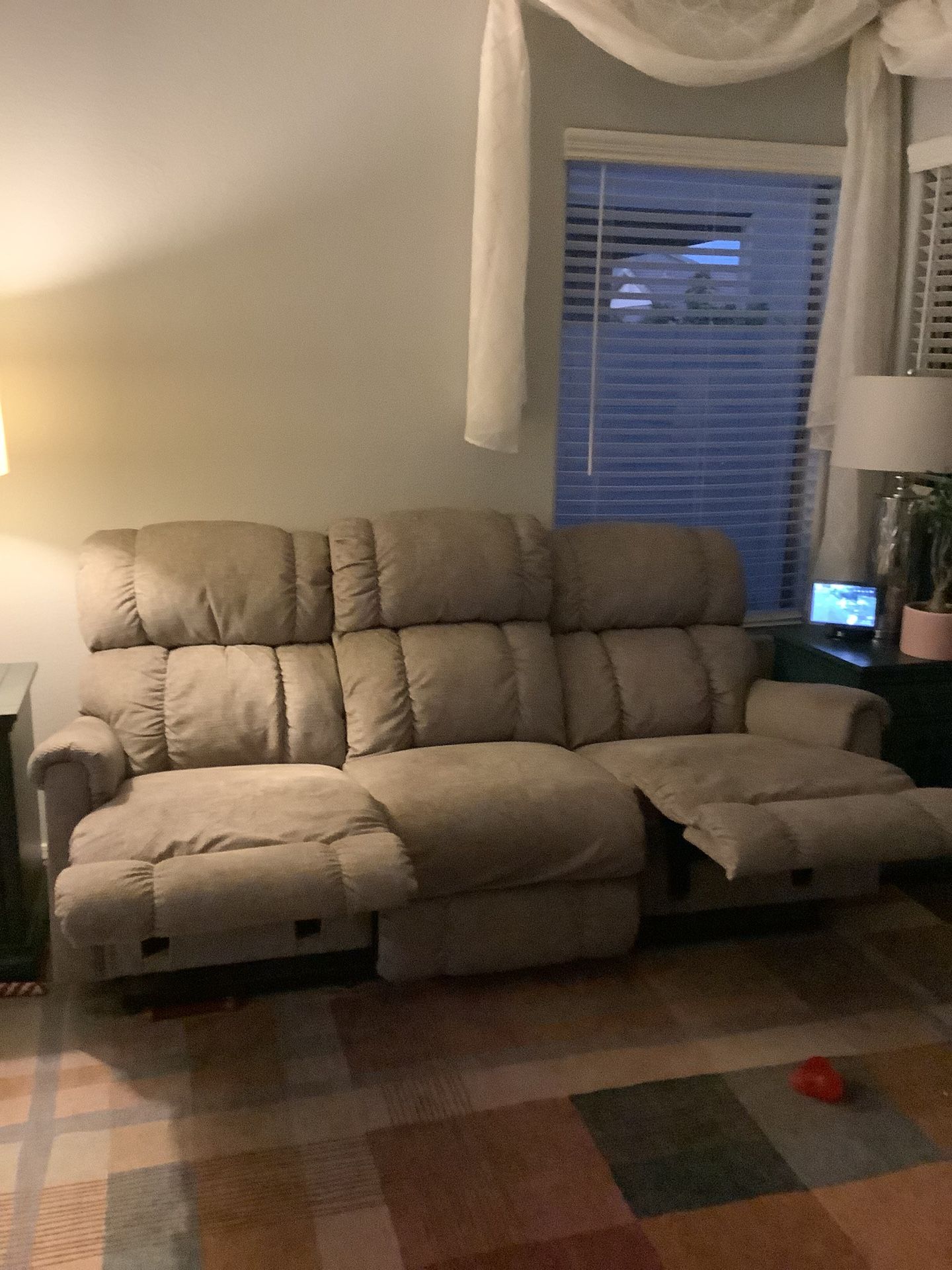 La-Z-Boy Reclining Couch And Matching Rocker Recliner
