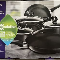Ecolution Elements 8‑Piece Non‑Stick Cookware Set