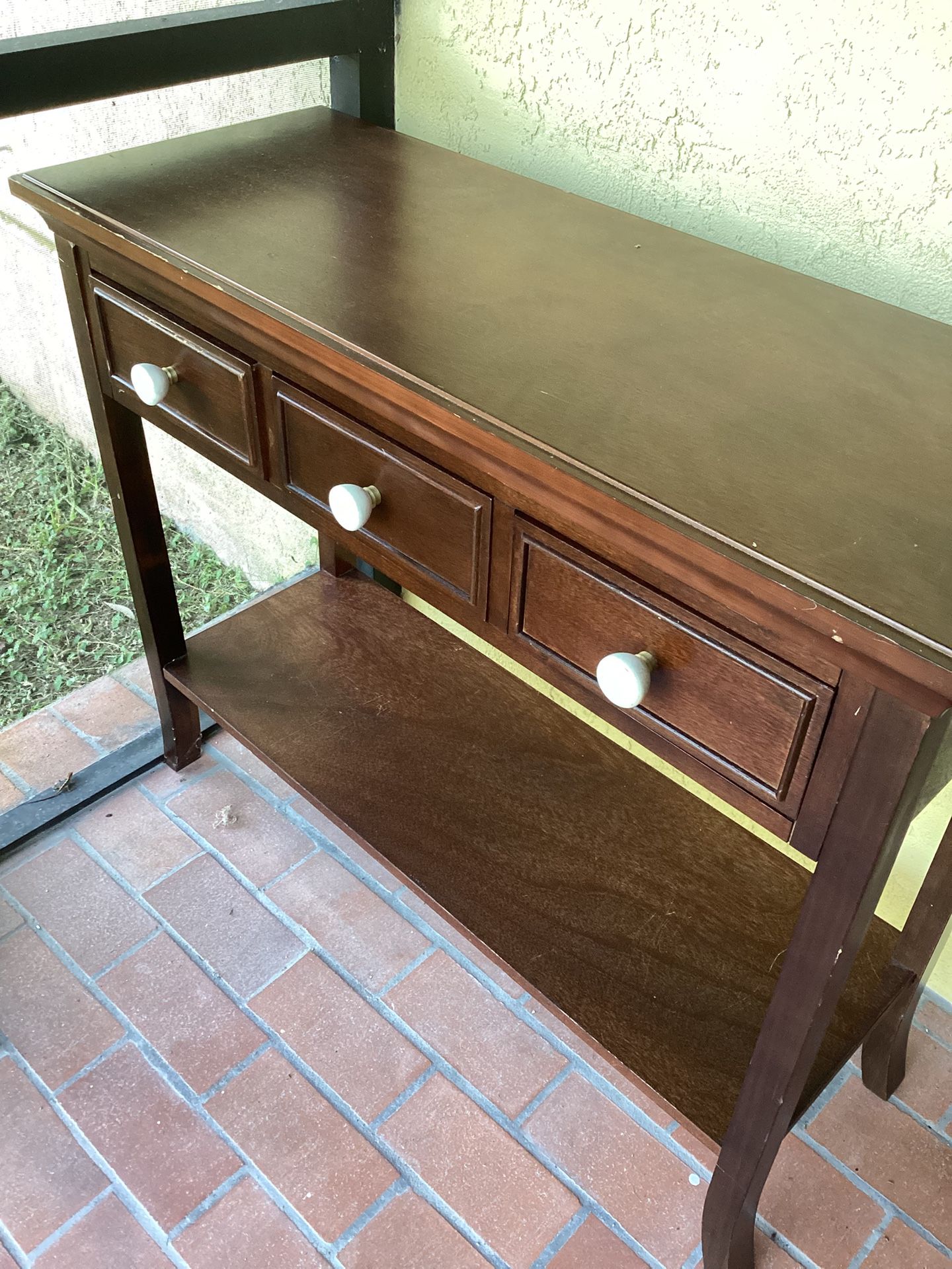 Wood Console Table