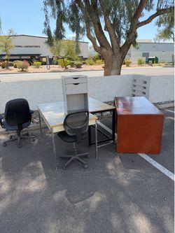 Free desks, tables and chairs