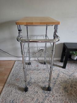 Bar cart wheeled