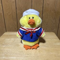 Vintage Dakin Duck Plush Splasher Chick Sailor Easter Stuffed Animal Toy 1987 9”