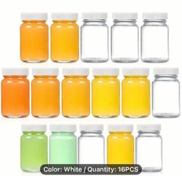Brand new 16 PCs 2 OZ glass bottles