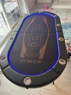Poker Table LED Lighting 10 Players, poker tables, poker table, new poker table, led poker table, foldable poker table, game room, card games
