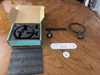 New Forious Matte Black Toilet Paper Holder & Towel Ring Set — Open Box, Missing Mounting Hardware