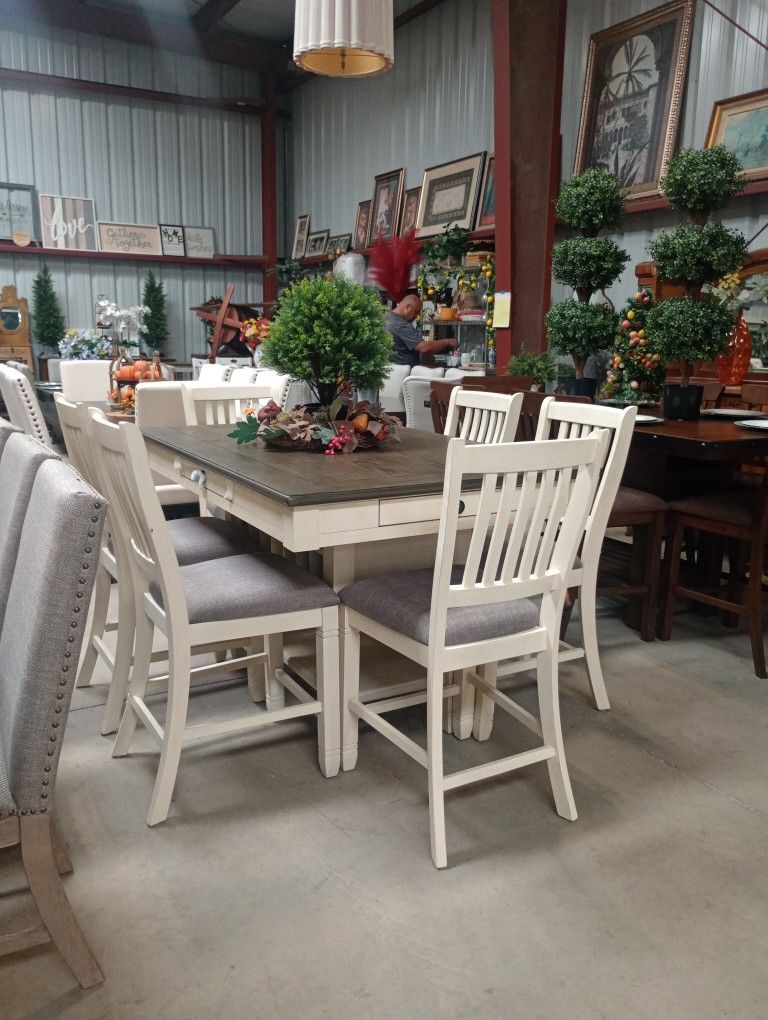 Counter Height Dining Room Table Set 
