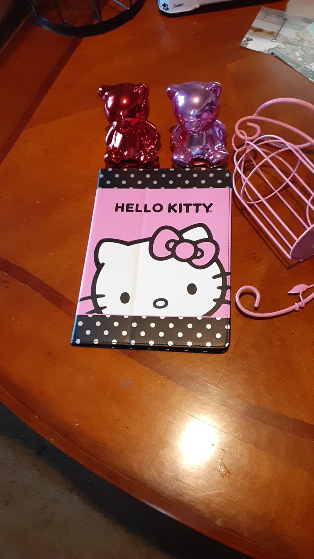 HELLO KITTY IPAD CASE,SM,PINK DECORATION, 2-BEAR BANKS ALL ONE PRICE PICK UP ONLY!