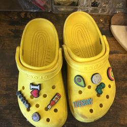 Size 7 Yellow Crocs