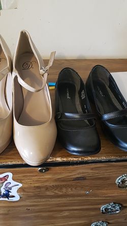 High hills black shoes girls low top