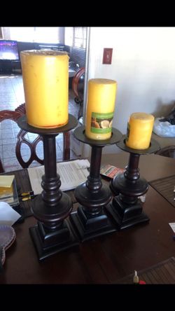 Candle holders w/ candles