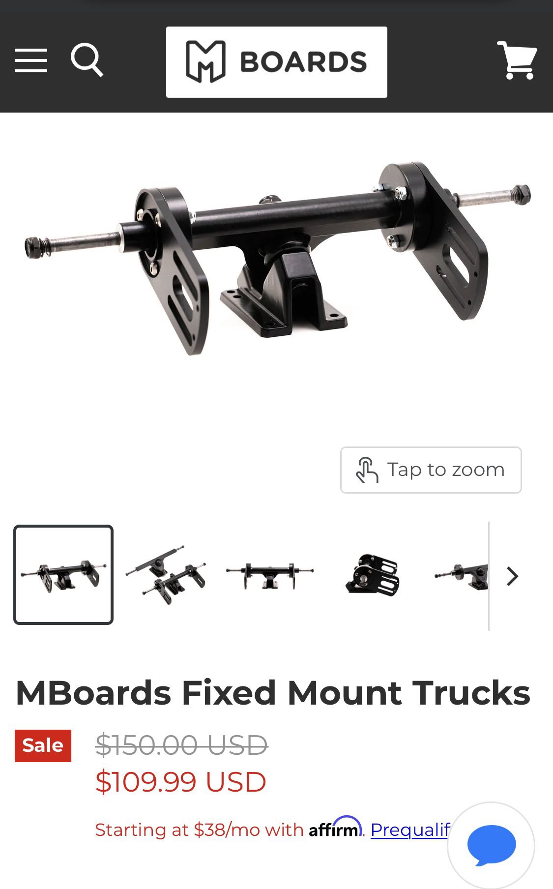 MBoards Extended Front,& Rear Trucks, W/motor Mounts, & req’d All Hardware To Mount Up To 6374 Dual Motors (Brand New, & Never Used!)
