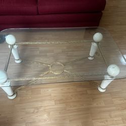 Glass Top Coffee Table 