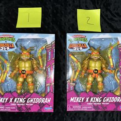 teenage mutant ninja turtles X Godzilla Mikey X King Ghidorah Rare Sealed