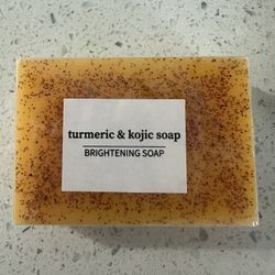 Turmeric kojic acid lemon hyaluronic acid shea butter soap bar 3,5 oz for dark spots brightening 