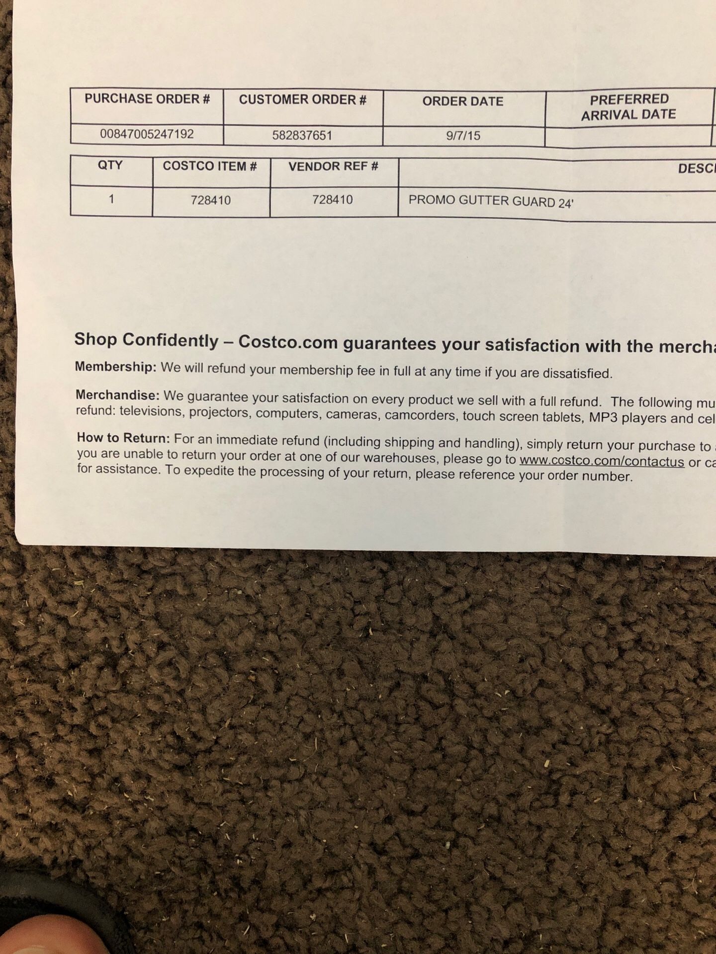 Rain gutter easy on gutter guard . From Costco for Sale in Murrieta, CA