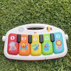 Fisher Price Light Up Tummy Time Baby Piano Toy Musical & Learning Modes