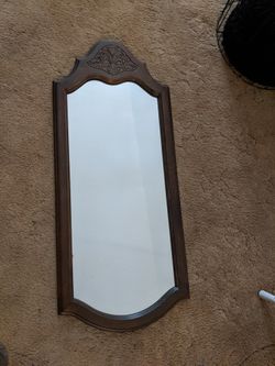 Antique Butler Mirror 42 by 18