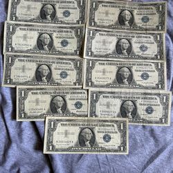 Lot 9 Dollar bill 1957