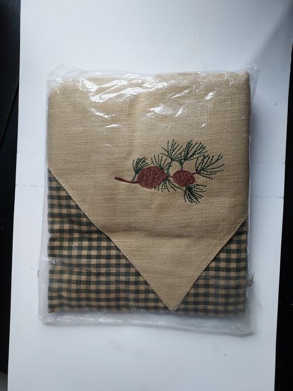 IHF Home Decor Pinehurst Cotton Window Valance Curtain  16" X 60" NEW
