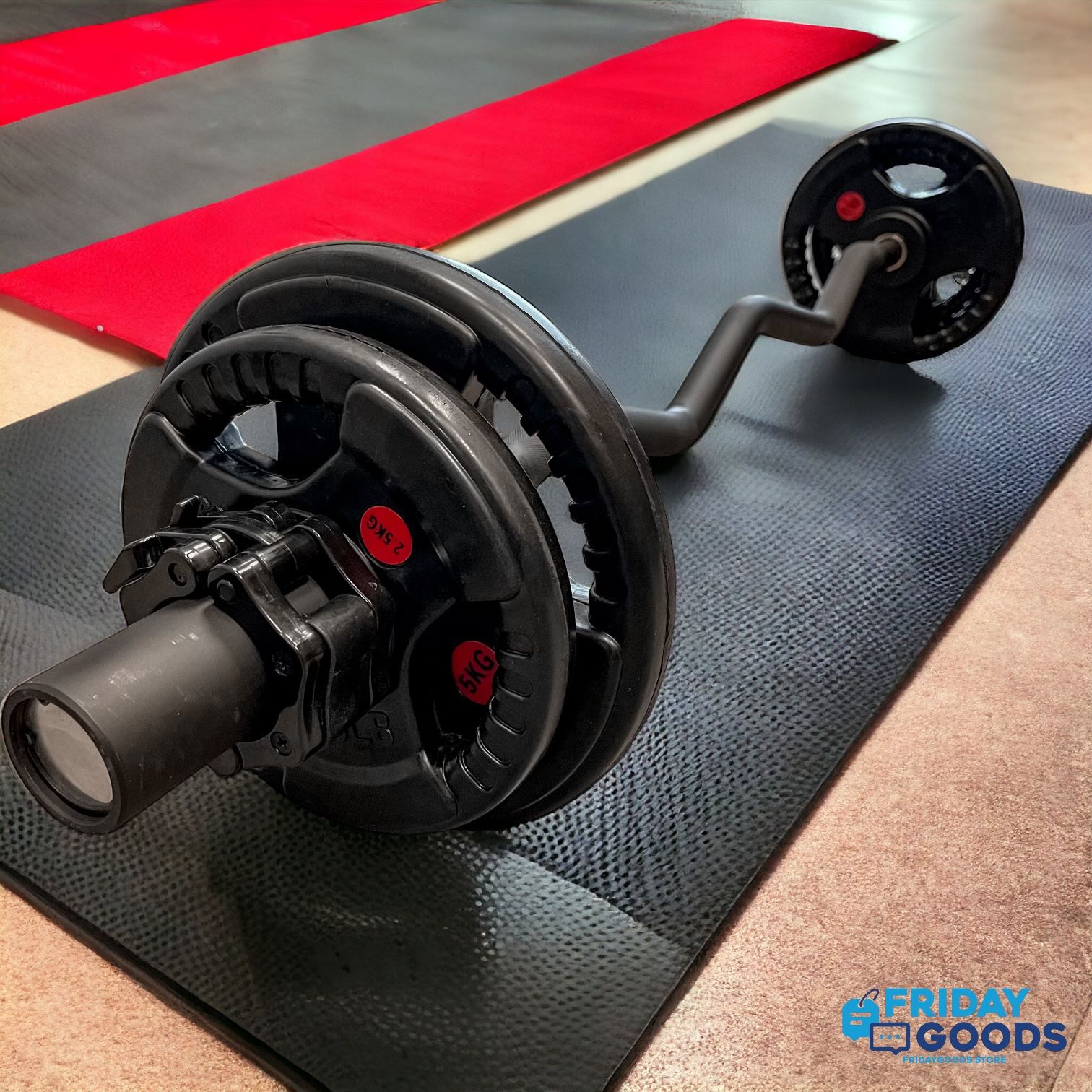 Brand New Olympic curl Easy Ez Bar Barbell + 33 Lb Weight Weights Plates Plate Set , Home Gym Equipment