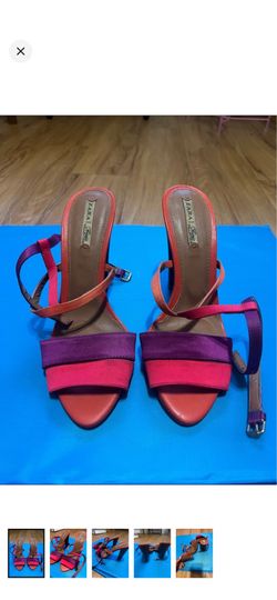 Zara multicolor wooden heels