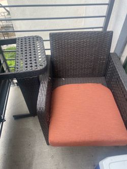 Patio chair and leg rest
