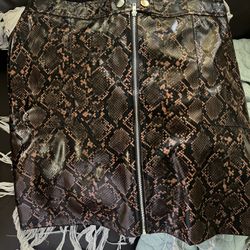 Snake Print Skirt 