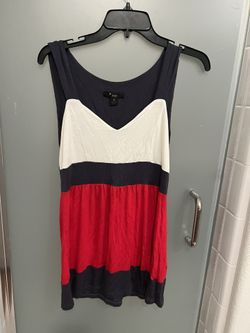 Red White Blue Tank Top Blouse