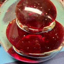 4" Large Blown Glass Paperweight
